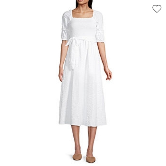 PAYTON and Parker Elbow Puff Sleeve A line Dress - Picture 1 of 6